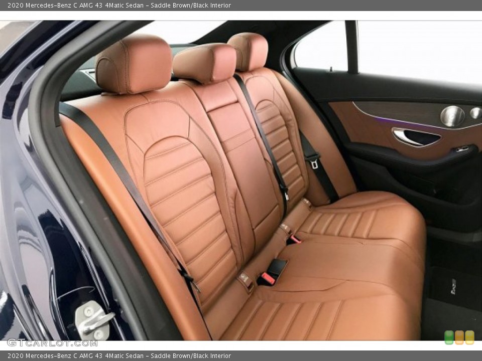 Saddle Brown/Black Interior Rear Seat for the 2020 Mercedes-Benz C AMG 43 4Matic Sedan #136230356