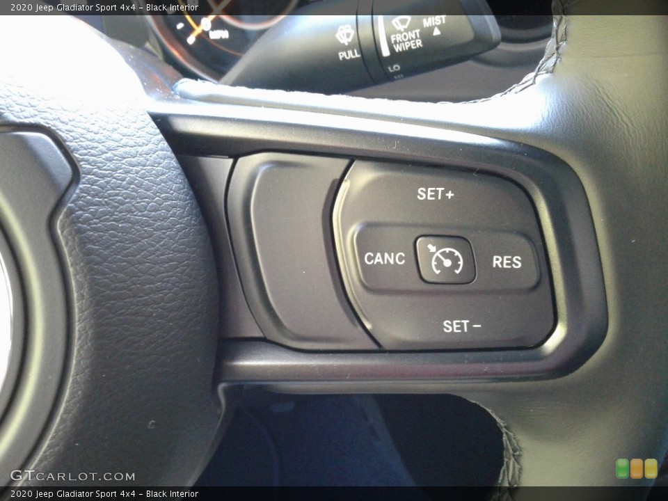 Black Interior Steering Wheel for the 2020 Jeep Gladiator Sport 4x4 #136230359