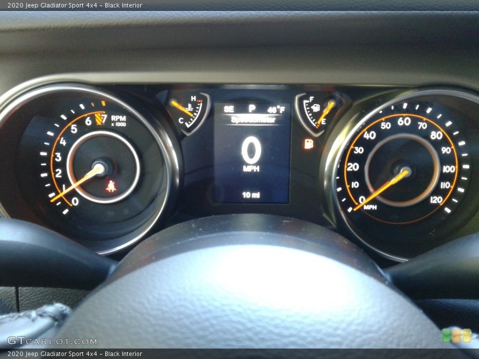 Black Interior Gauges for the 2020 Jeep Gladiator Sport 4x4 #136230383