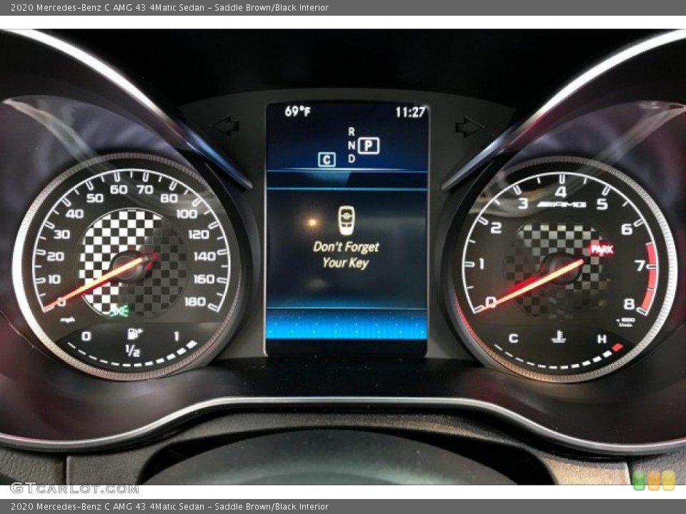 Saddle Brown/Black Interior Gauges for the 2020 Mercedes-Benz C AMG 43 4Matic Sedan #136230485