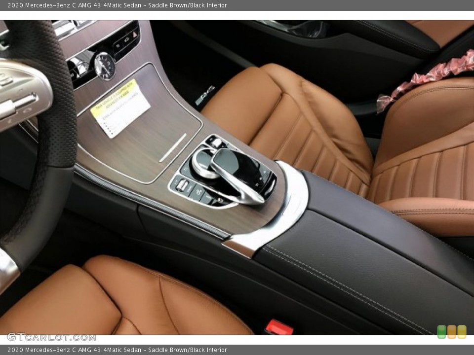 Saddle Brown/Black Interior Controls for the 2020 Mercedes-Benz C AMG 43 4Matic Sedan #136230542