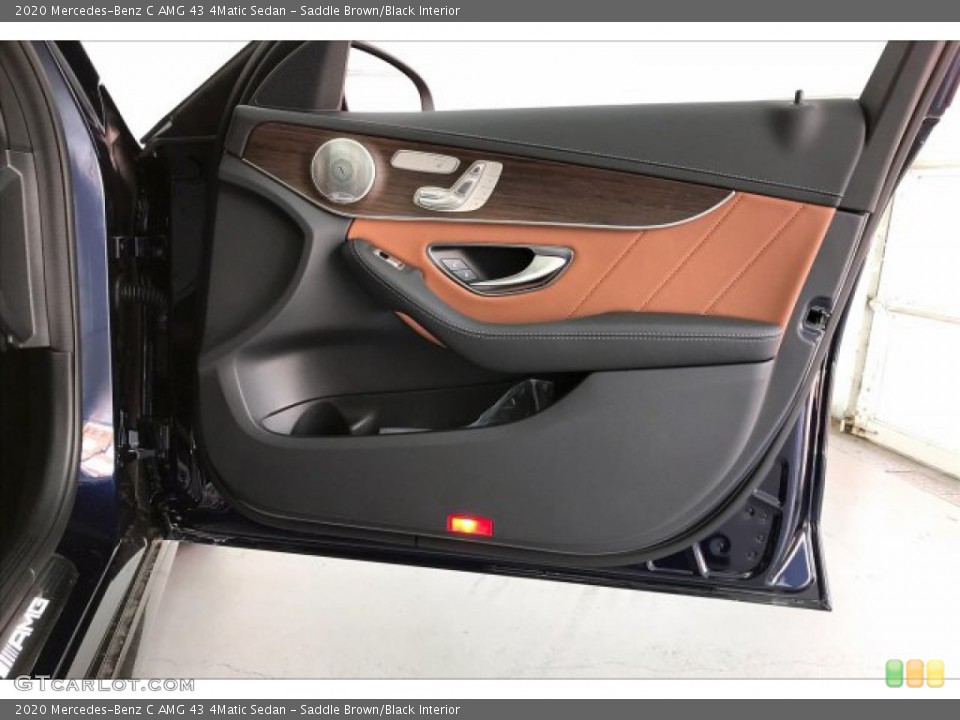 Saddle Brown/Black Interior Door Panel for the 2020 Mercedes-Benz C AMG 43 4Matic Sedan #136230692