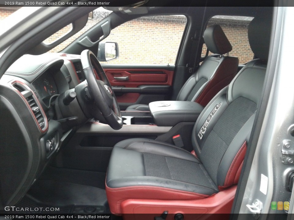 Black/Red Interior Front Seat for the 2019 Ram 1500 Rebel Quad Cab 4x4 #136233995