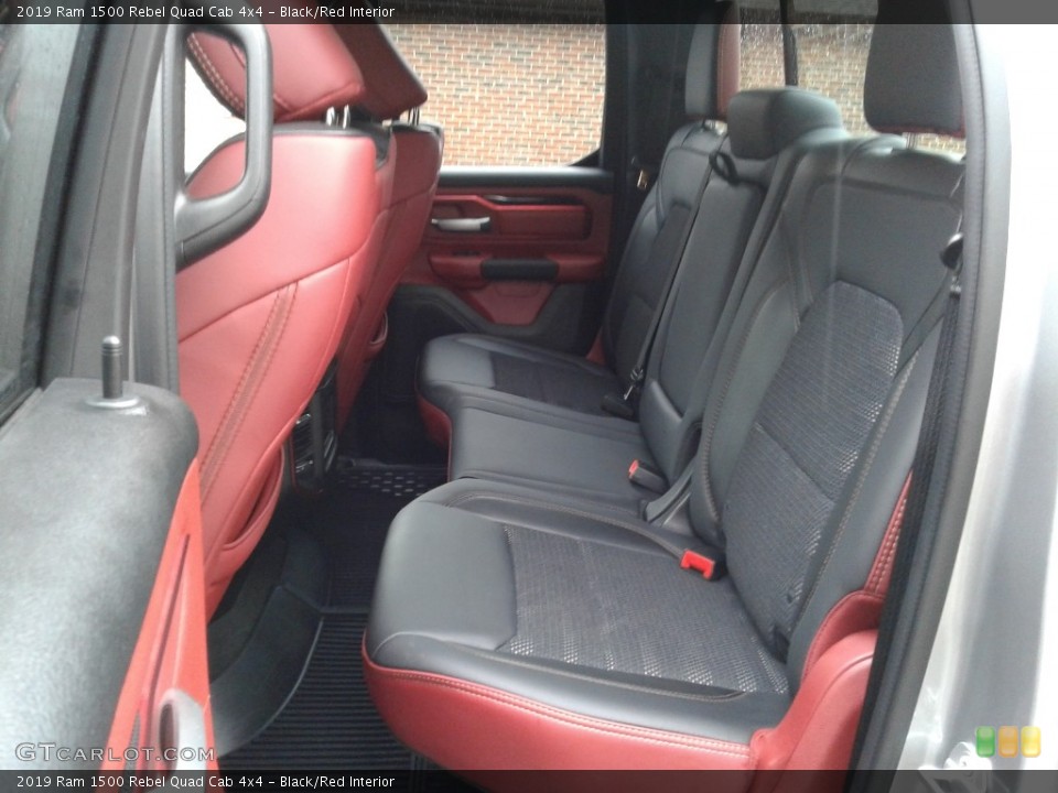 Black/Red Interior Rear Seat for the 2019 Ram 1500 Rebel Quad Cab 4x4 #136234025