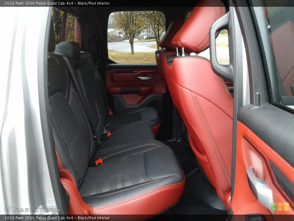Black/Red Interior Rear Seat for the 2019 Ram 1500 Rebel Quad Cab 4x4 #136234079
