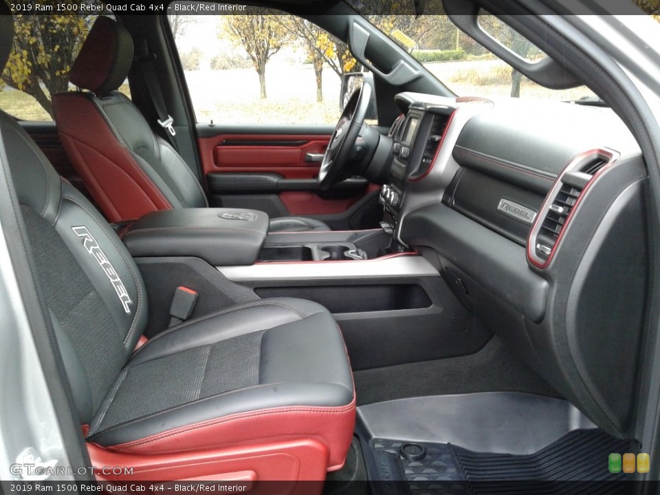 Black/Red Interior Photo for the 2019 Ram 1500 Rebel Quad Cab 4x4 #136234136