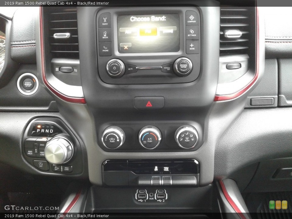 Black/Red Interior Controls for the 2019 Ram 1500 Rebel Quad Cab 4x4 #136234280