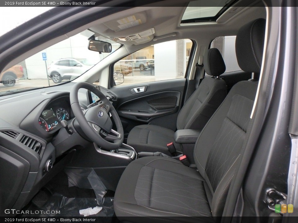 Ebony Black Interior Photo for the 2019 Ford EcoSport SE 4WD #136234874