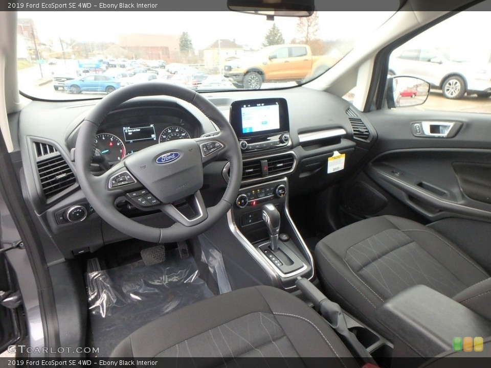 Ebony Black Interior Photo for the 2019 Ford EcoSport SE 4WD #136234925