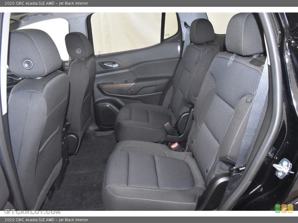 Jet Black Interior Rear Seat for the 2020 GMC Acadia SLE AWD #136235456
