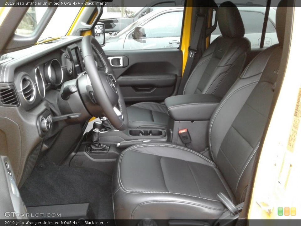 Black Interior Front Seat for the 2019 Jeep Wrangler Unlimited MOAB 4x4 #136235726