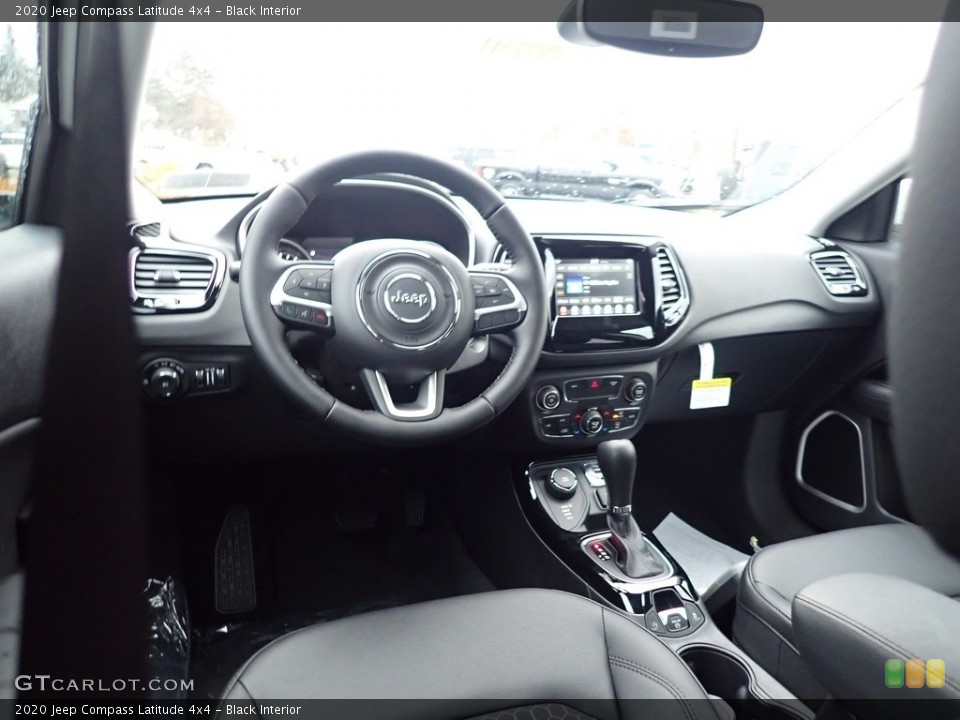 Black Interior Dashboard for the 2020 Jeep Compass Latitude 4x4 #136235801