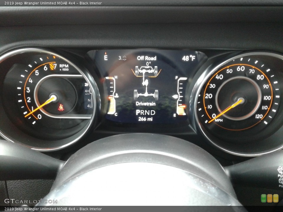 Black Interior Gauges for the 2019 Jeep Wrangler Unlimited MOAB 4x4 #136235957
