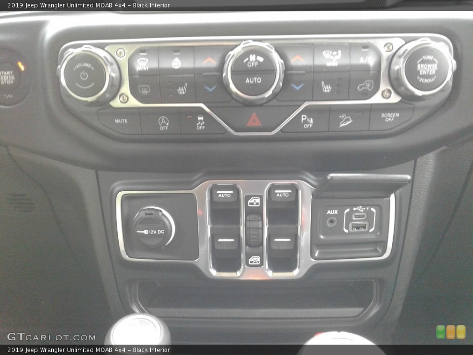 Black Interior Controls for the 2019 Jeep Wrangler Unlimited MOAB 4x4 #136236176