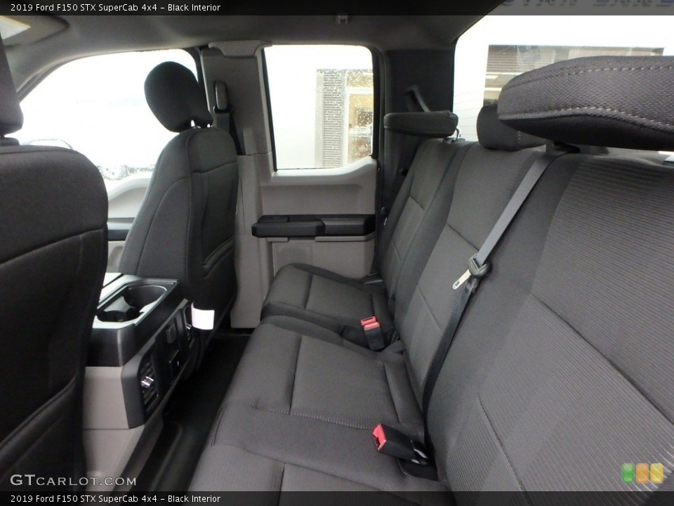 Black Interior Rear Seat for the 2019 Ford F150 STX SuperCab 4x4 #136236803
