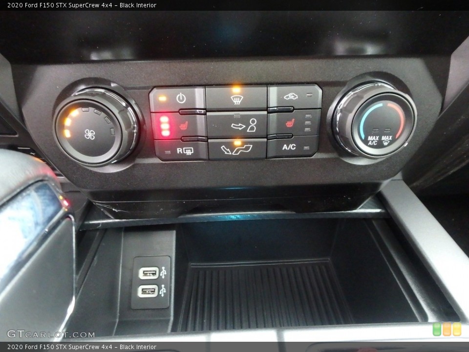 Black Interior Controls for the 2020 Ford F150 STX SuperCrew 4x4 #136238369