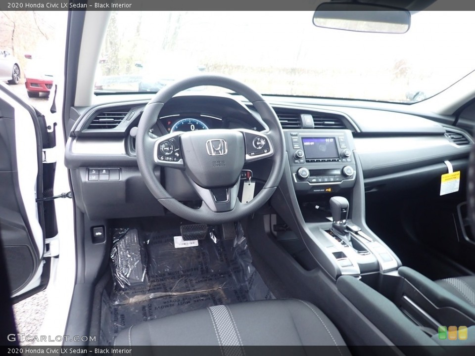 Black Interior Dashboard for the 2020 Honda Civic LX Sedan #136238570