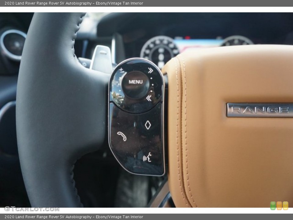 Ebony/Vintage Tan Interior Steering Wheel for the 2020 Land Rover Range Rover SV Autobiography #136239935