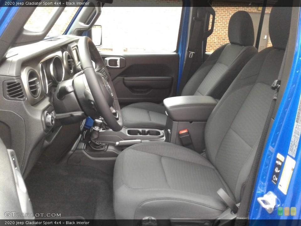 Black Interior Front Seat for the 2020 Jeep Gladiator Sport 4x4 #136240457