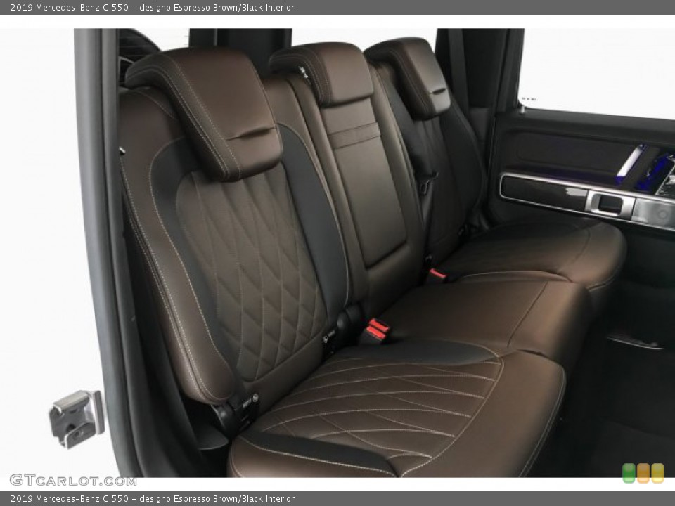 designo Espresso Brown/Black Interior Rear Seat for the 2019 Mercedes-Benz G 550 #136241450