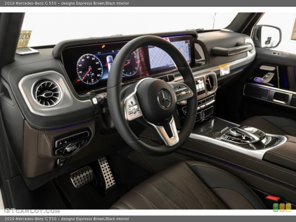 designo Espresso Brown/Black Interior Dashboard for the 2019 Mercedes-Benz G 550 #136241600