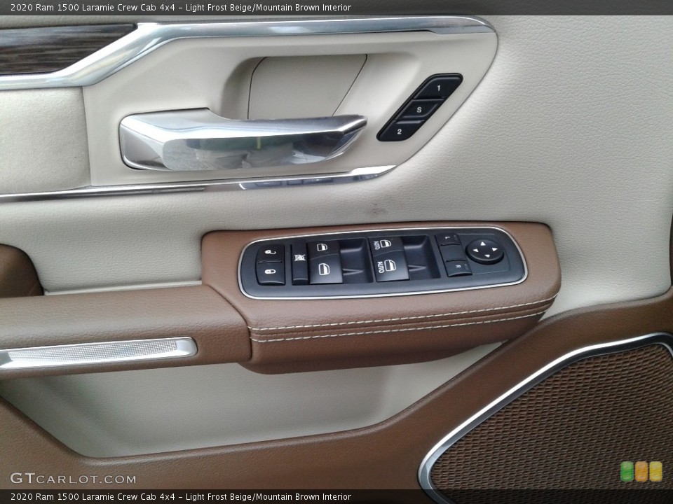 Light Frost Beige/Mountain Brown Interior Door Panel for the 2020 Ram 1500 Laramie Crew Cab 4x4 #136241948