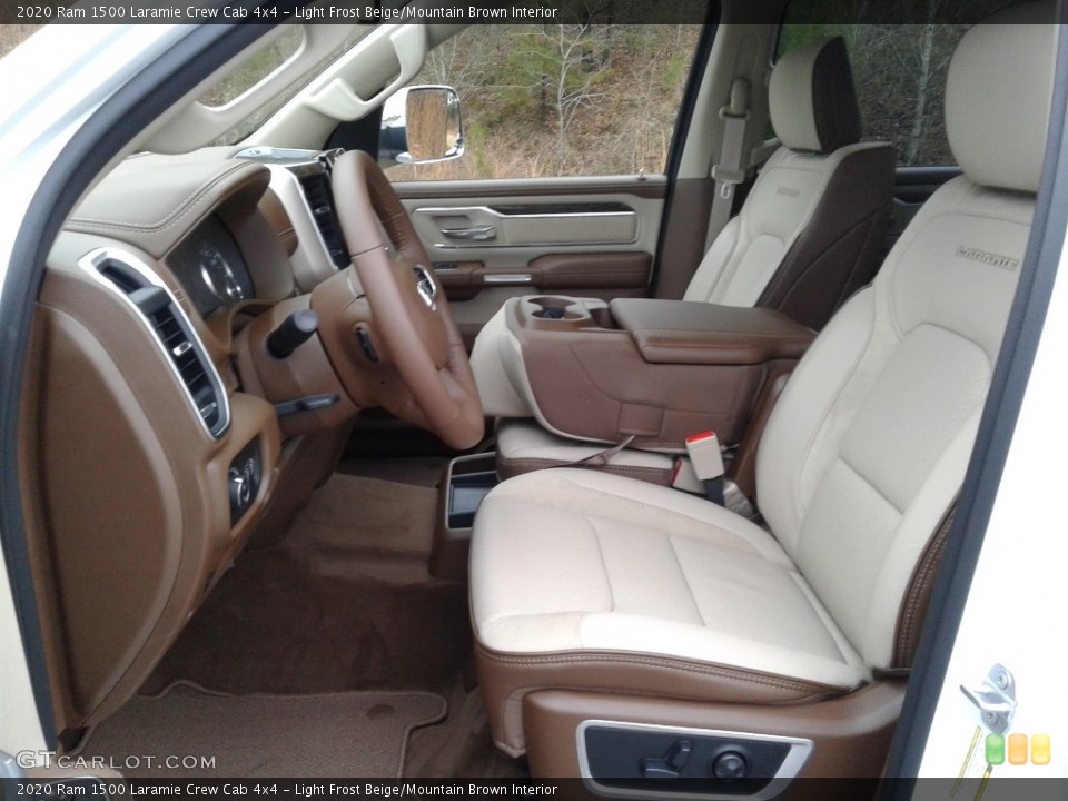 Light Frost Beige/Mountain Brown Interior Front Seat for the 2020 Ram 1500 Laramie Crew Cab 4x4 #136241975