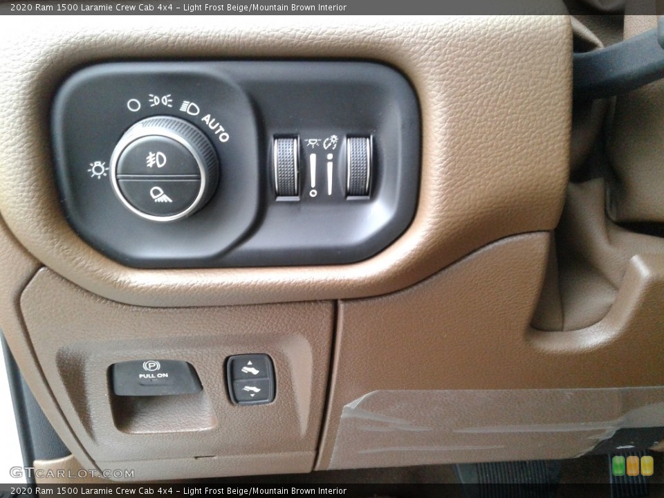 Light Frost Beige/Mountain Brown Interior Controls for the 2020 Ram 1500 Laramie Crew Cab 4x4 #136242146