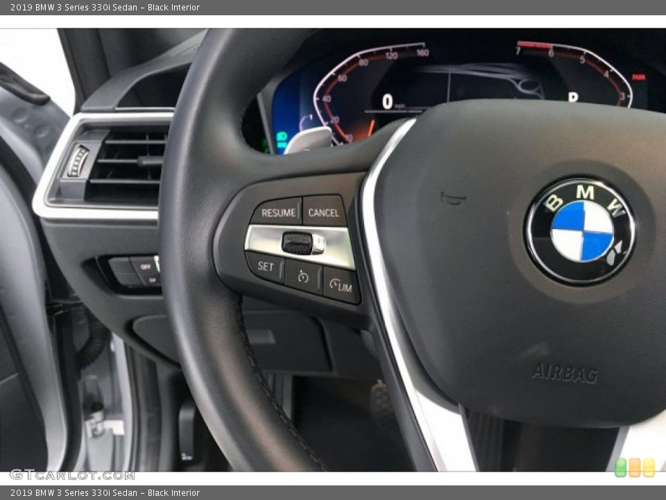 Black Interior Steering Wheel for the 2019 BMW 3 Series 330i Sedan #136242287