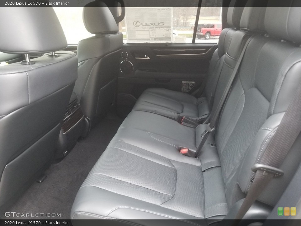 Black Interior Rear Seat for the 2020 Lexus LX 570 #136249603