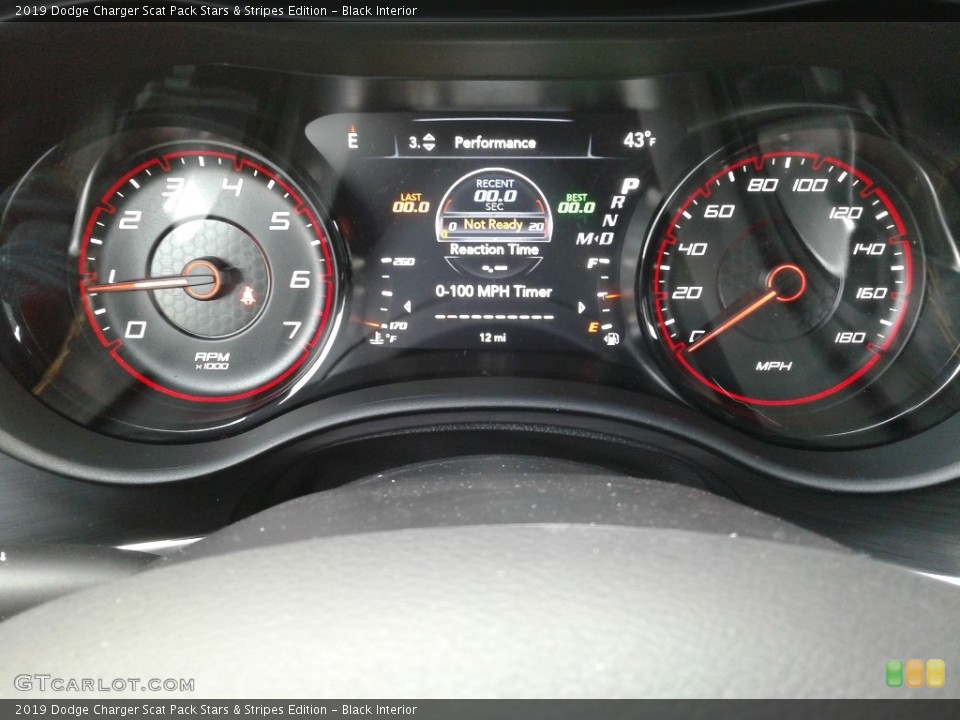 Black Interior Gauges for the 2019 Dodge Charger Scat Pack Stars & Stripes Edition #136255423