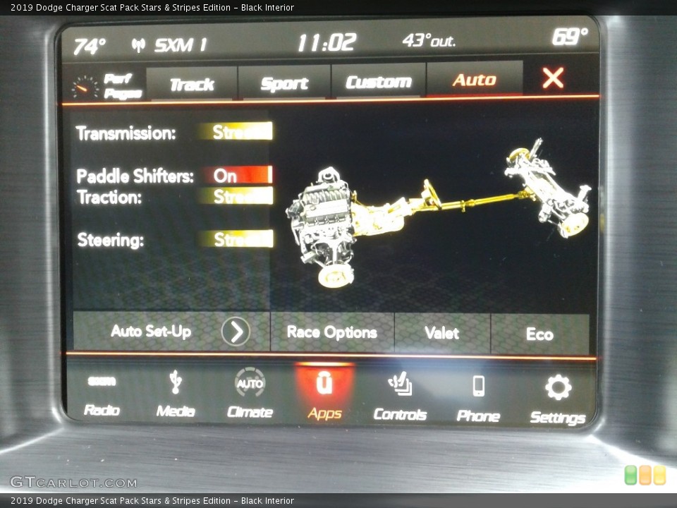 Black Interior Controls for the 2019 Dodge Charger Scat Pack Stars & Stripes Edition #136255624