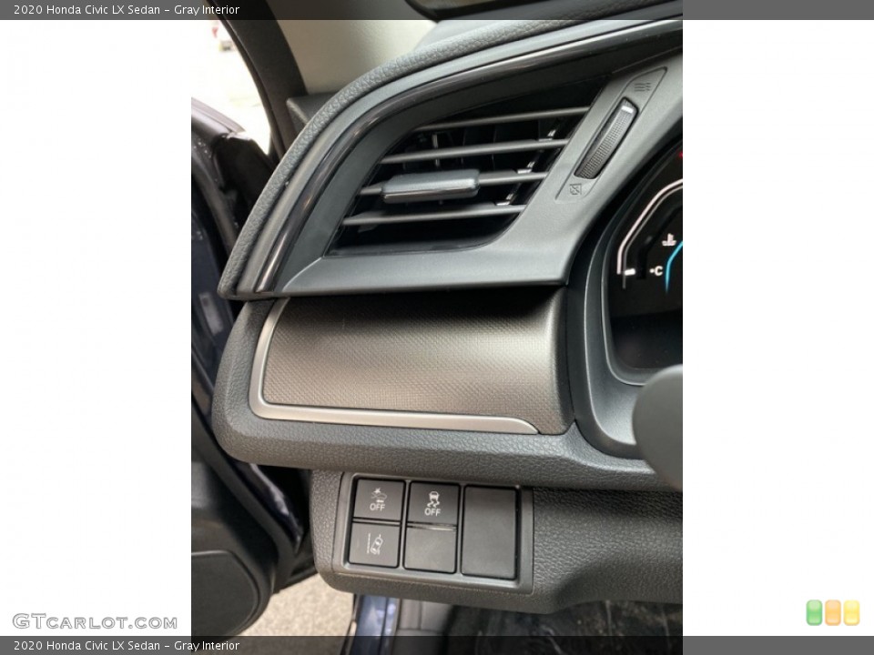 Gray Interior Controls for the 2020 Honda Civic LX Sedan #136257205