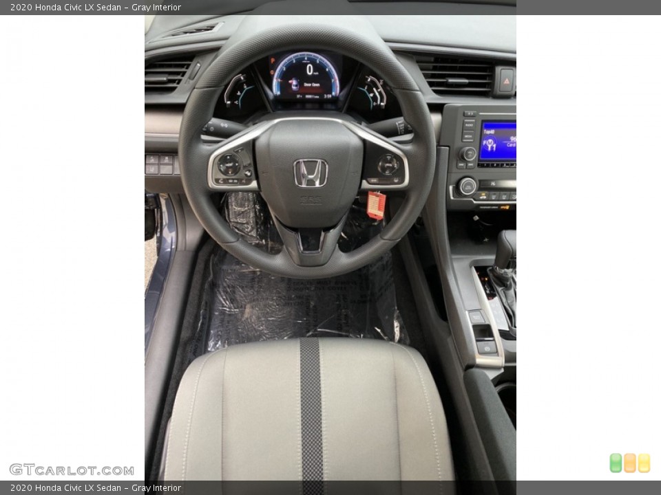 Gray Interior Steering Wheel for the 2020 Honda Civic LX Sedan #136257208
