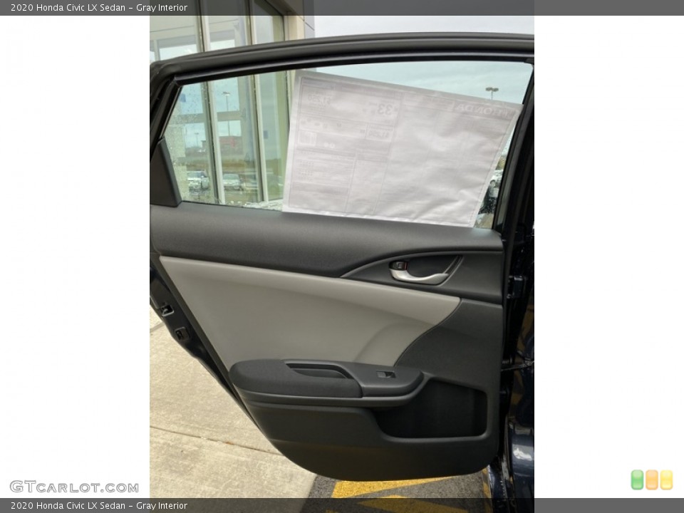 Gray Interior Door Panel for the 2020 Honda Civic LX Sedan #136257226