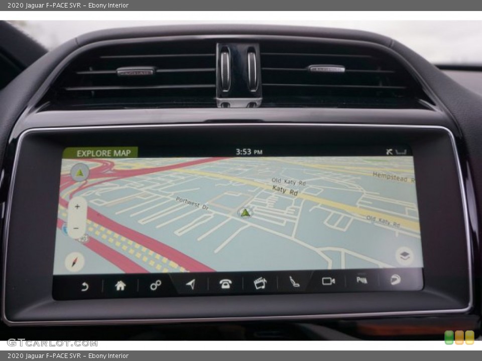 Ebony Interior Navigation for the 2020 Jaguar F-PACE SVR #136258299