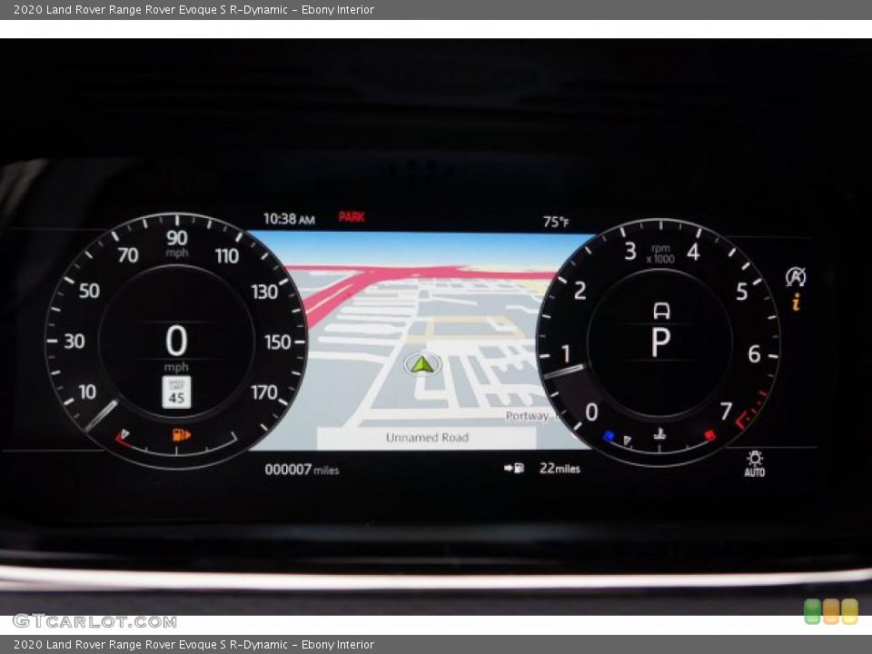 Ebony Interior Gauges for the 2020 Land Rover Range Rover Evoque S R-Dynamic #136265068
