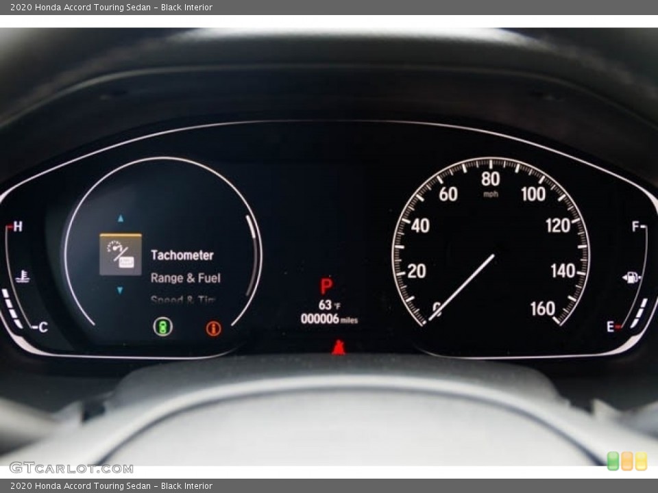 Black Interior Gauges for the 2020 Honda Accord Touring Sedan #136265147