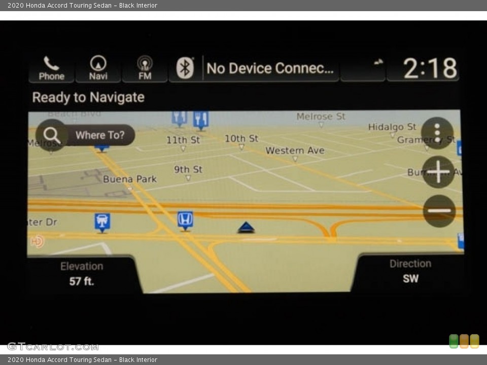 Black Interior Navigation for the 2020 Honda Accord Touring Sedan #136265387