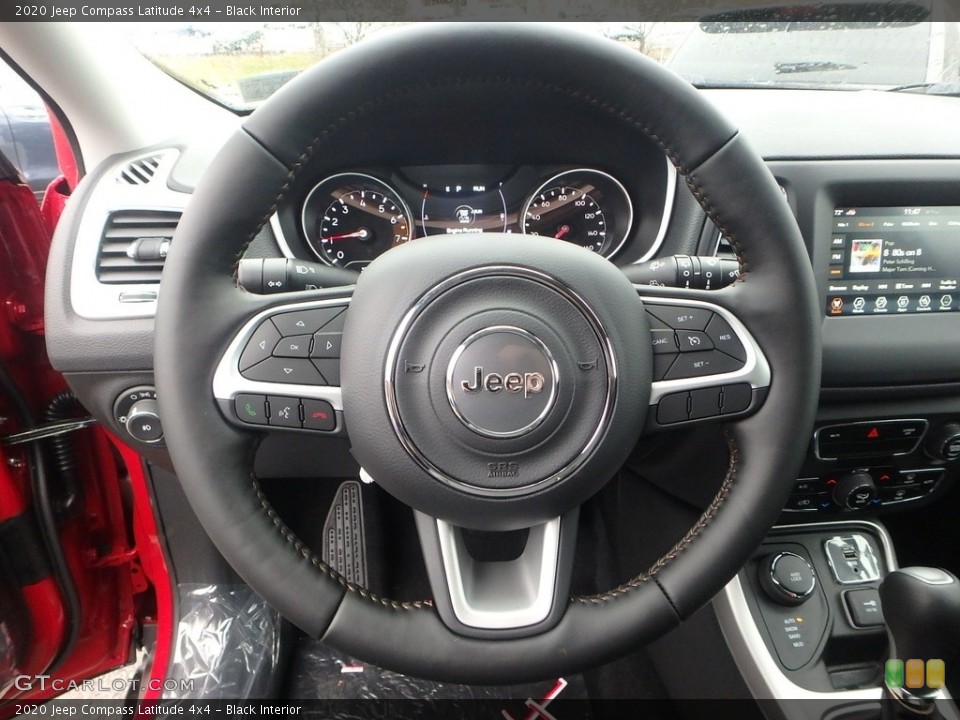 Black Interior Steering Wheel for the 2020 Jeep Compass Latitude 4x4 #136270901