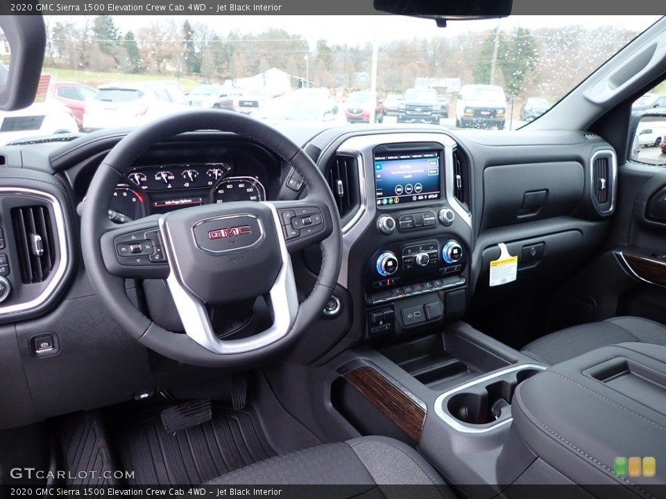 Jet Black Interior Photo for the 2020 GMC Sierra 1500 Elevation Crew Cab 4WD #136271636