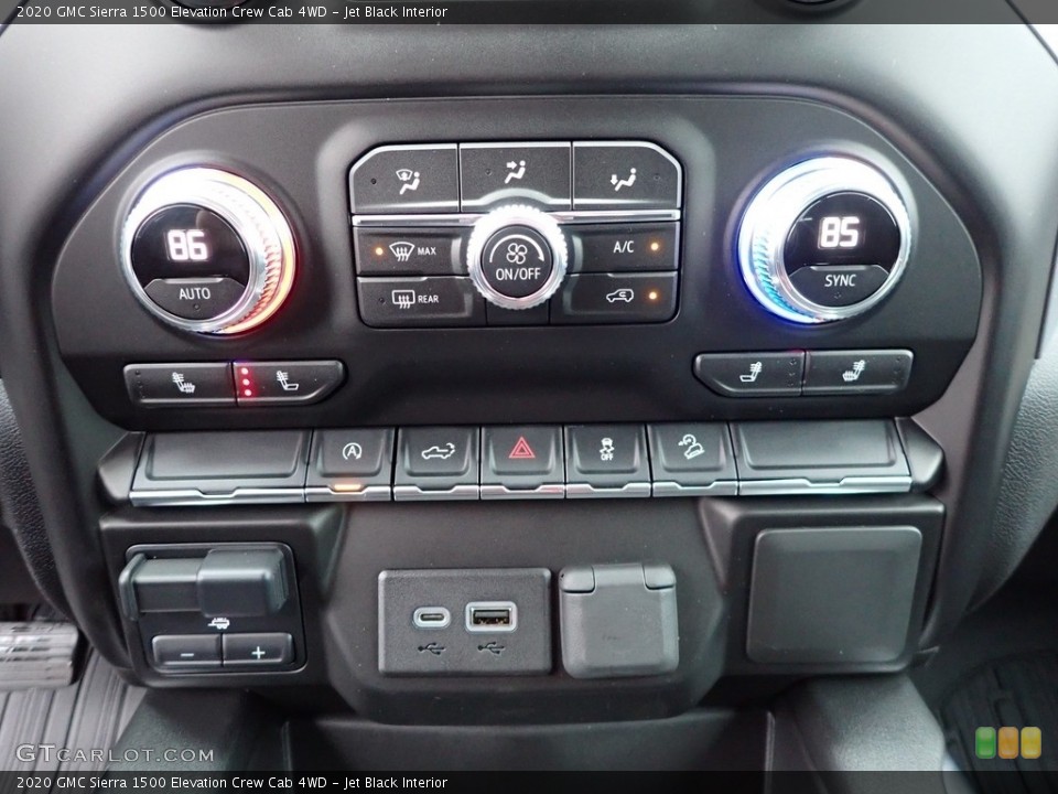 Jet Black Interior Controls for the 2020 GMC Sierra 1500 Elevation Crew Cab 4WD #136271714