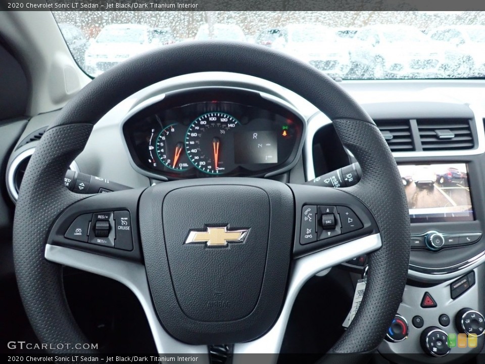 Jet Black/Dark Titanium Interior Steering Wheel for the 2020 Chevrolet Sonic LT Sedan #136272639