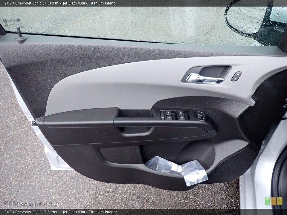 Jet Black/Dark Titanium Interior Door Panel for the 2020 Chevrolet Sonic LT Sedan #136273034