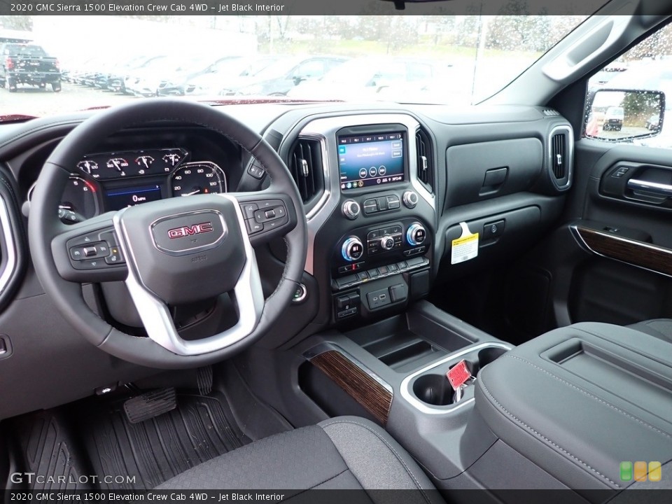 Jet Black Interior Photo for the 2020 GMC Sierra 1500 Elevation Crew Cab 4WD #136275059