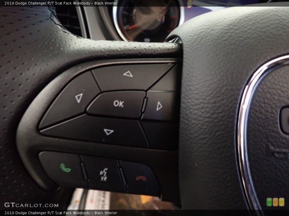 Black Interior Steering Wheel for the 2019 Dodge Challenger R/T Scat Pack Widebody #136278773
