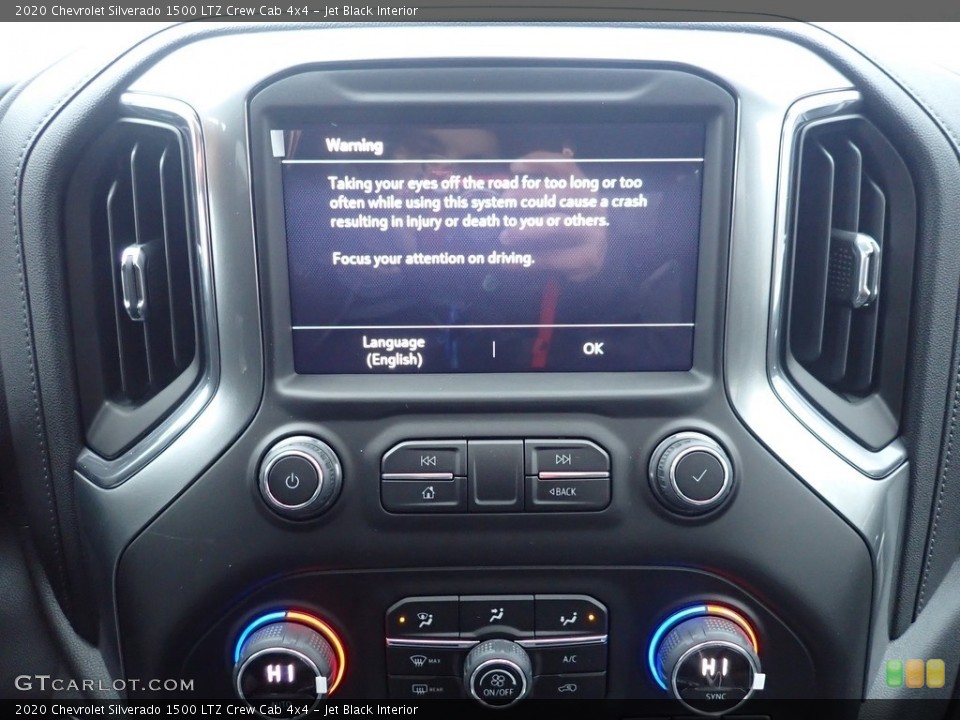 Jet Black Interior Controls for the 2020 Chevrolet Silverado 1500 LTZ Crew Cab 4x4 #136279070