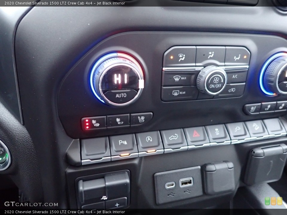 Jet Black Interior Controls for the 2020 Chevrolet Silverado 1500 LTZ Crew Cab 4x4 #136279118