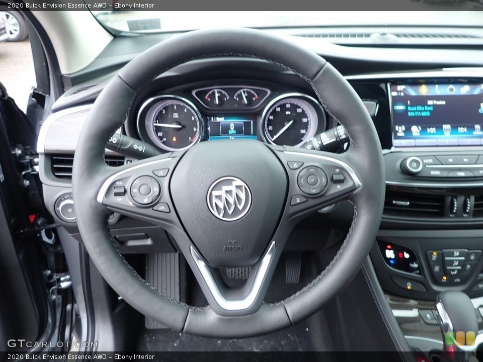 Ebony Interior Steering Wheel for the 2020 Buick Envision Essence AWD #136280777