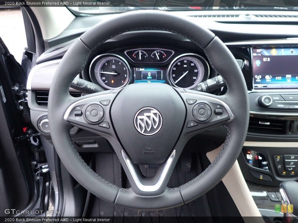 Light Neutral Interior Steering Wheel for the 2020 Buick Envision Preferred AWD #136282535